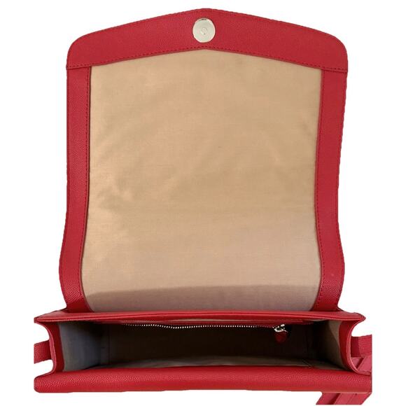 NWOT ELIZABETH AND JAMES Red Leather Crossbody/Shoulder/Top-Handle Bag - $495 - Picture 10 of 14